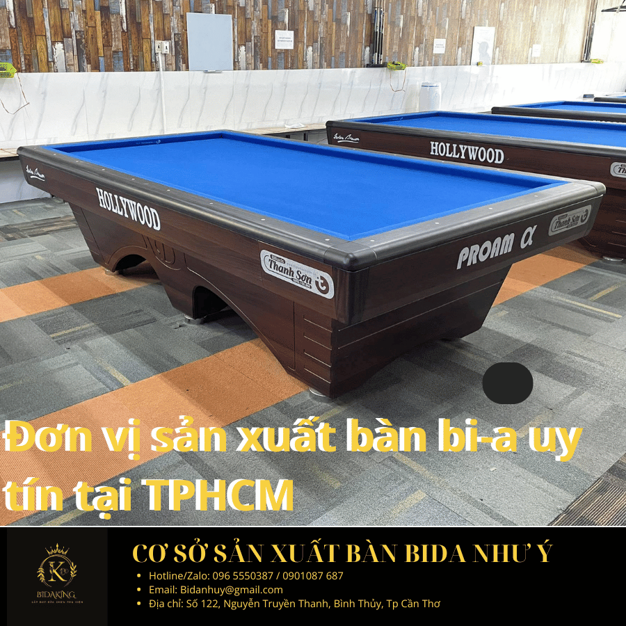 n vị sản xuất bàn bi-a uy tín tại TPHCM