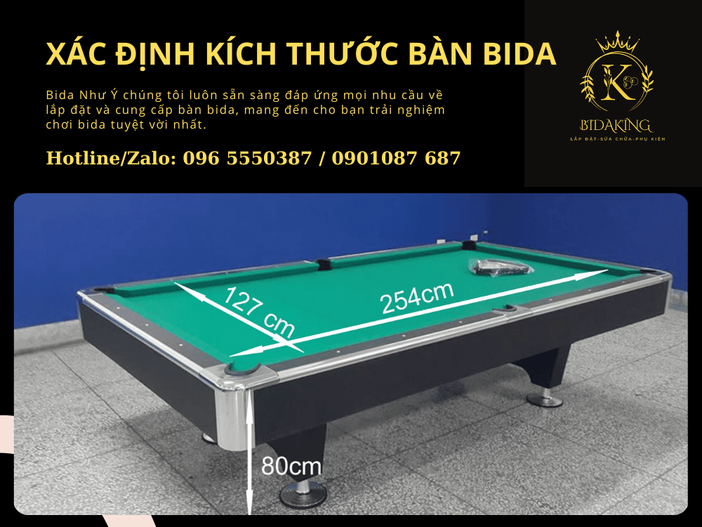 Xác Định Kích Thước Bàn Bida